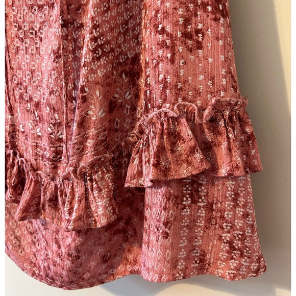 Jack BB Dakota Steve Madden Logan Dress Rosette Pink Spaghetti Strap Tiered XS - Picture 8 of 8